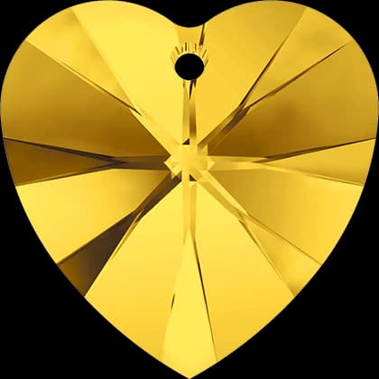 	XILION Heart Pendants Light Topaz (36 pcs)