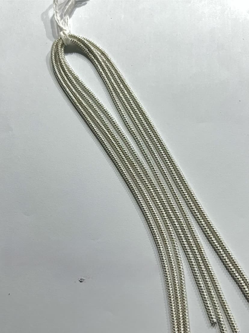 Gusanillo Delgado Plateado (Kingar Zigzag de 1.5mm)