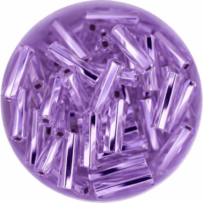 Canutillos de Vidrio Preciosa-Hecho en Republica Checa lila (1 tira)