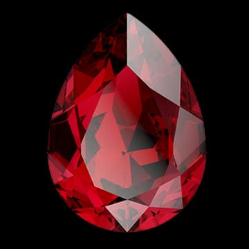 pear Fancy Stone Scarlet 18mm (3pcs)