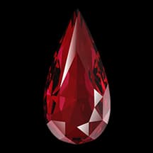 	Gota Fancy Stone Teardrop Scarlet 10mm (12pcs)