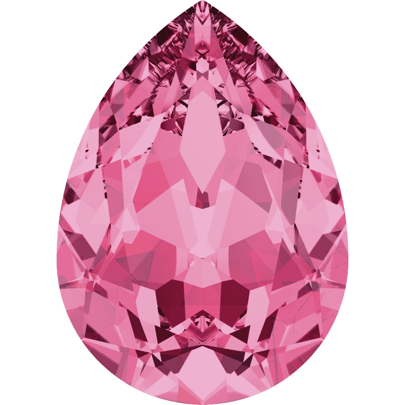 Pear Fancy Stone Rosado 18mm (3pcs)