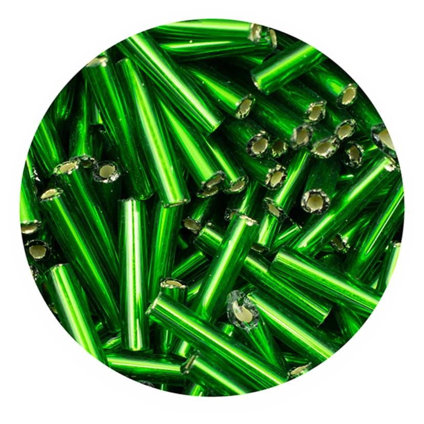 Canutillos de Vidrio Preciosa-Hecho en Republica Checa verde (1 tira)