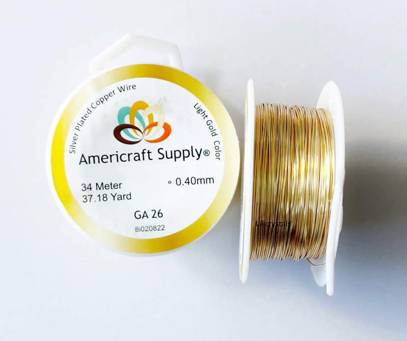 ALAMBRE GA #26 (0.40 mm) Gold para Creaciones - Americraft Supply