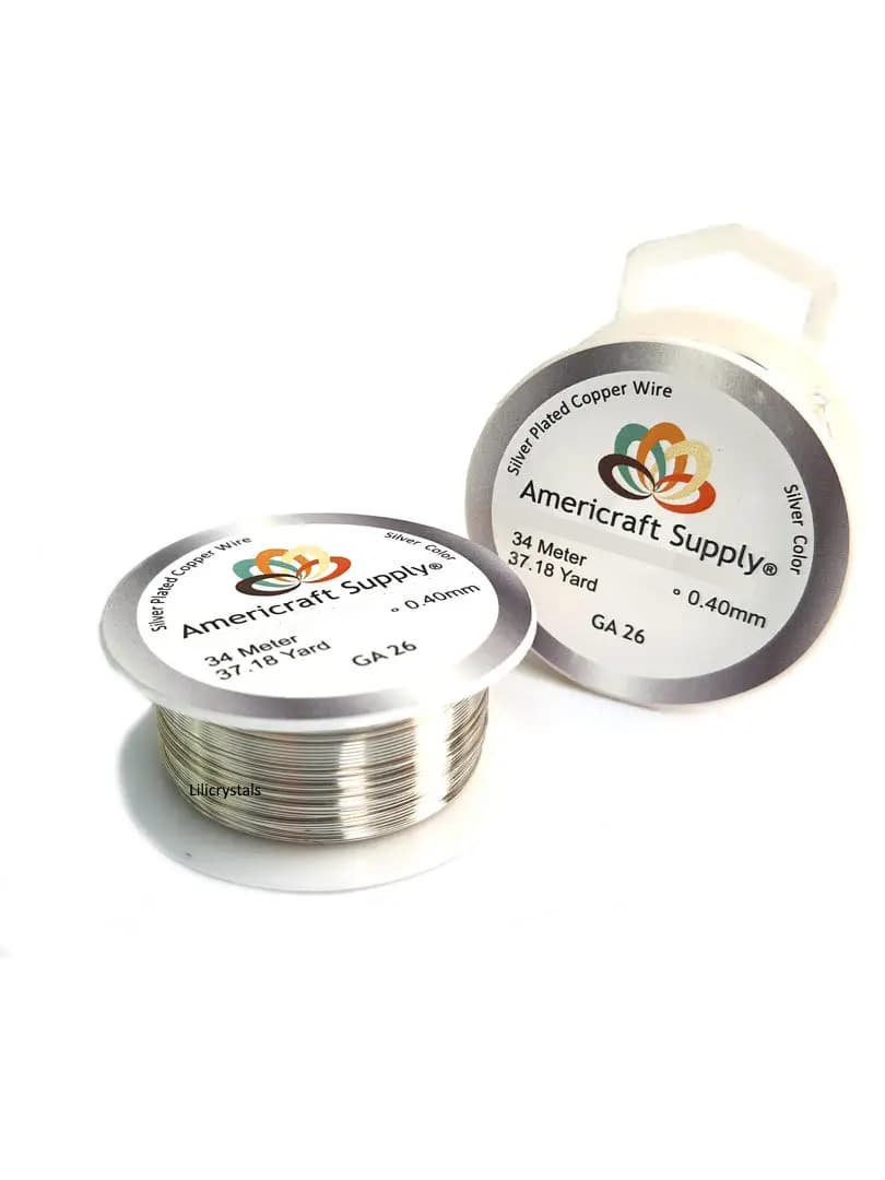 ALAMBRE GA #26 (0.40 mm) Plata para Creaciones - Americraft Supply