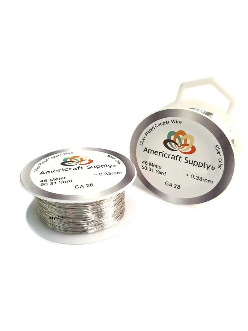 ALAMBRE GA #28 (0.33 mm) Plata para Creaciones - Americraft Supply