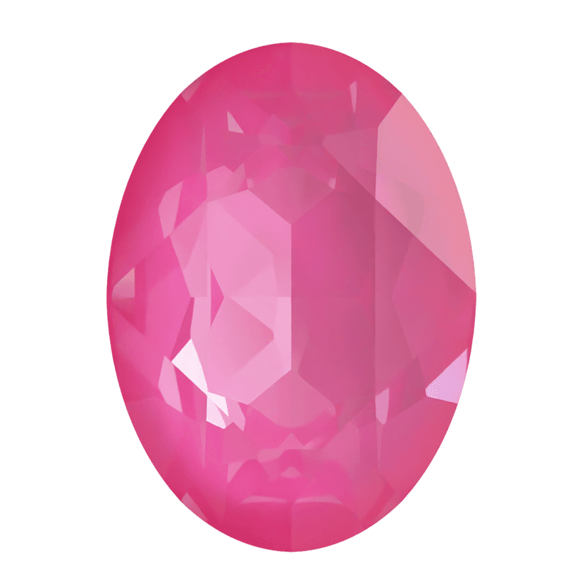 Oval Piedra Ovalada Fancy – 18x13 mm, Color Crystal Electric Pink Ignite (3 Piezas)
