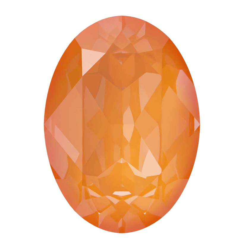 Oval Piedra Ovalada Fancy – 18x13 mm, Color Crystal Electric Mango Ignite (3 Piezas)
