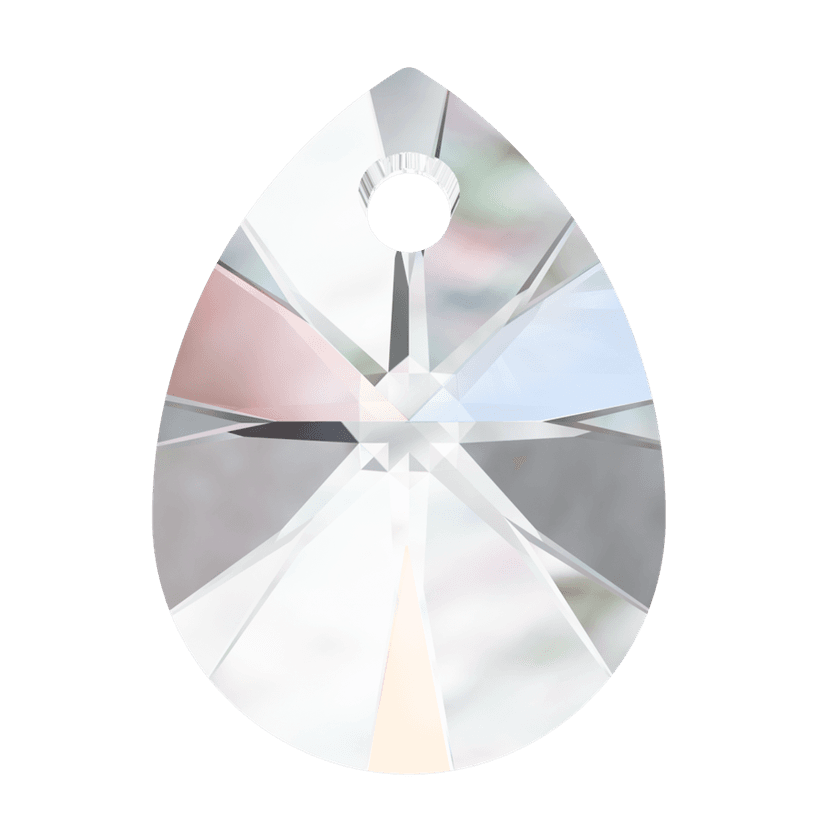 MINI PEAR PENDANT CRYSTAL AB 10MM (12 PIEZAS)